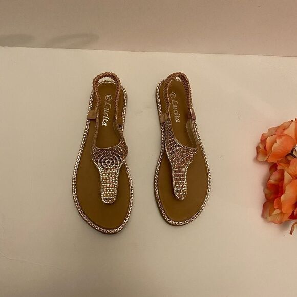 Lucita Shoes open toe Rhinestone Sandals - Picture 5 of 7